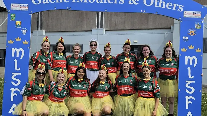 The Glengarriff Mothers & Others group. Back: Caroline Hourihan, Joanne Cronin, Rose Hayes, Laura Cato, Aine Yearnshire, Tracey Goggin, Moira Dunne and Eimear Collins. Front: Elaine English, Catherine Gell, Rachel Lyne, Beth Cronin, Orla Green and Cliodhna Harrington.
