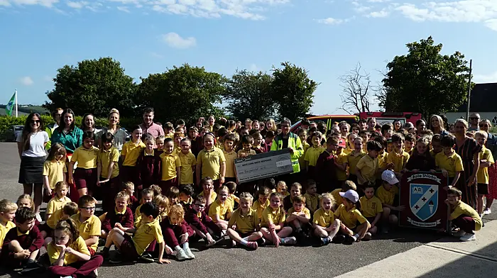 Children from Ballyheada National School recently handed over the proceeds of their no uniform day to Kate Crowley of West Cork Rapid Response.