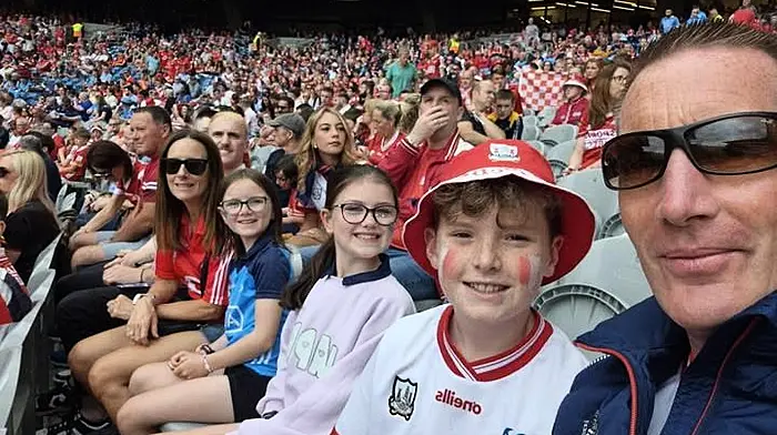 Seán Ó'Murchú and his son Félim and his two Dublin cousins Sarah and Laura from Portmarnock with their Mum, my sister Muireann (a west Cork exile).