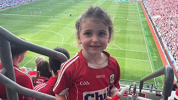Maggie Davis from Castlehaven supporting Cork in Croke Park.