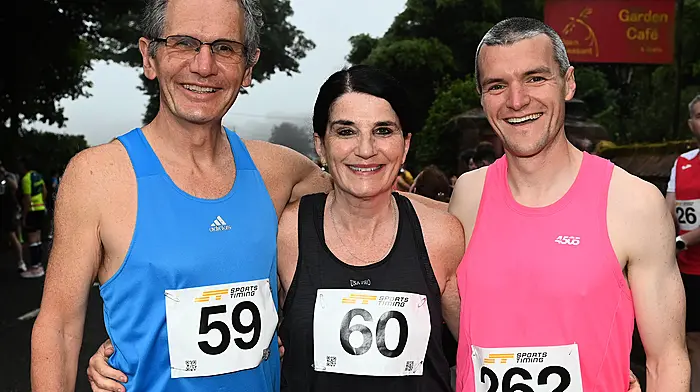 Locals Michael Deasy, Jackie Deasy and Eoin O'Donovan all took part in the Courtmacsherry 10km race last Friday evening.  (Photo: Martin Walsh)