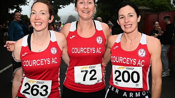 Courcey Rovers AC members Sarah Ryan, Helen O'Donovan and Sinead O'Regan all took part in last Friday's Courtmacsherry 10km race.  (Photo: Martin Walsh)