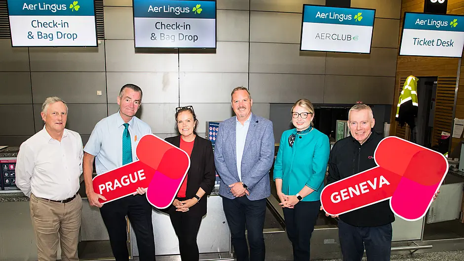 Aer Lingus to fly to Prague and Geneva from Cork Airport this winter Image