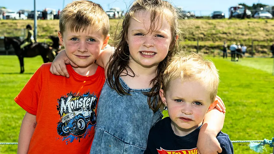 The 67th Barryroe Agricultural Show took place in West Cork today, with a good attendance of spectators. Cattle, horses, ponies and poultry were represented, as well as food stalls and children's entertainment. Enjoying the show were Eddie, Maggie & Tim Williamson from Leap. Picture: Andy Gibson.