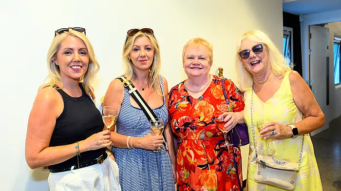 REPRO FREE
Mary Hurley, Jenny Hurley, Geraldine Henderson and Mary Hurley from Kinsale in Kinsale Library as Kinsale Arts Weekend has officially opened and runs until 13 July 2025, rolling into town with the mighty momentum of its ninth year and a fitting theme, The Ninth Wave. This year’s programme draws inspiration from Celtic myth and maritime mystery, where the fabled ninth wave, said to carry voyagers beyond the known world, beckons festival-goers to embrace the extraordinary.
Picture. John Allen