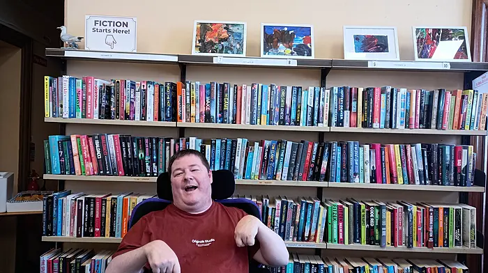Schull Library hosted a launch of an art exhibition of the colourful artwork by John Paul O'Donoghue. The exhibition will be on the display for the month of July and JP is hoping to sell his art so he can donate the funds to Cancer Connect.