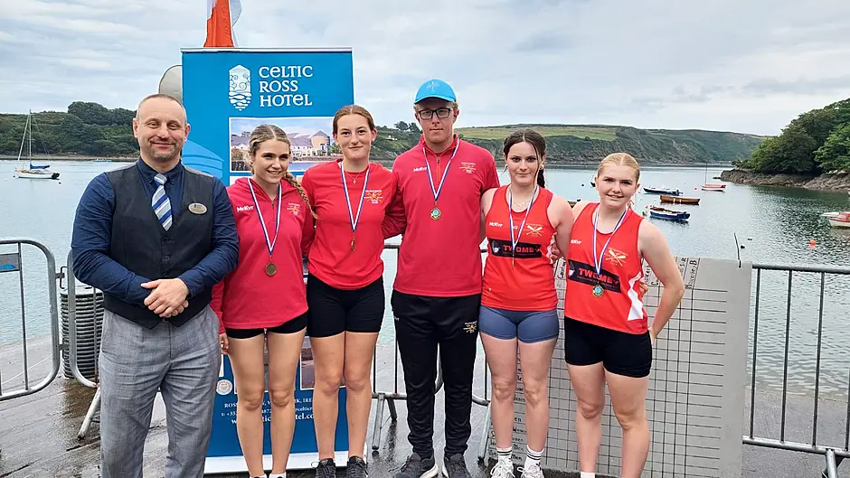 Kilmacsimon Quay rowers make history with first-ever championship race win at Castletownshend regatta Image