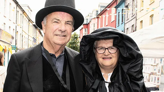 HATS OFF: Noel Lynch and Joan O'Reilly at the Old Time Fair in Clonakilty. Photo: Martin Walsh.