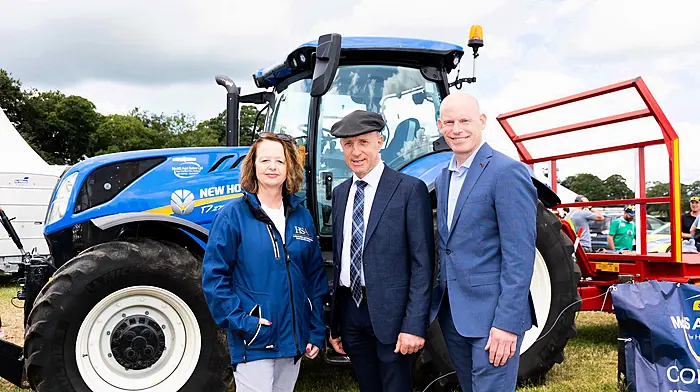 Michael Healy-Rae TD with Adrienne Duff and Ciaran Roche of the HSA. (Photo: Alison Miles)