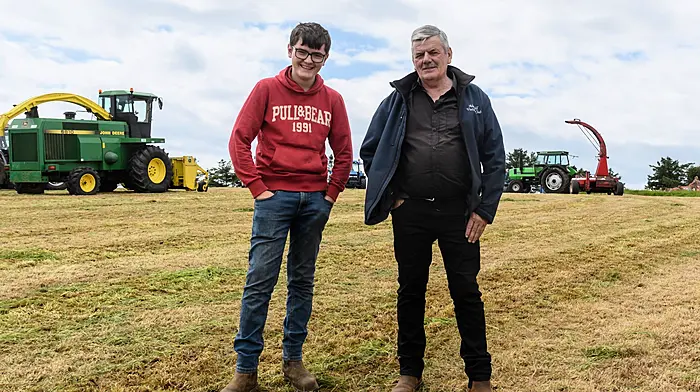 Adam and Jimmy O'Driscoll (Crohane, Ballinascarthy) at The West Cork Vintage Ploughing & Threshing Association Vintage Harvest Day at The Pike, Clonakilty. Proceeds from the event will go to Down Syndrome Cork Field Of Dreams, Marymount Hospice and Bandon AFC & GAA All-Stars.
Picture: David Patterson, Tractor Run – Cork