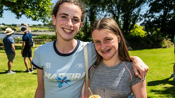 Julie Quinn and Lissie Harte, both from Rosscarbery, enjoying the annual garden fete that took place recently at the Deanery at St Fachtna’s Cathedral, Rosscarbery.   (Photo: Andy Gibson)
