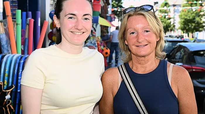 Emer O'Regan and her mum Siobhán from Barryroe out and about in Clonakilty.    (Photo: Martin Walsh)