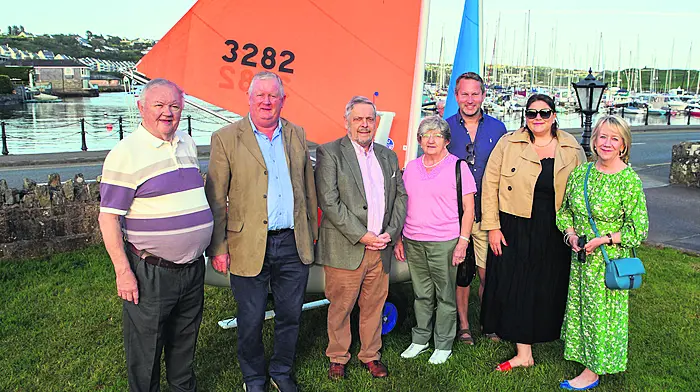 At the launch of this year’s Kinsale Regatta were the organising committee of Teddy McNamara (president), Noel Lucey, Frank O’Brien (chairman), Nollaig O’Connell, Micheál Murphy, Therese O’Brien and Tricia McLernon. (Photo: John Allen)