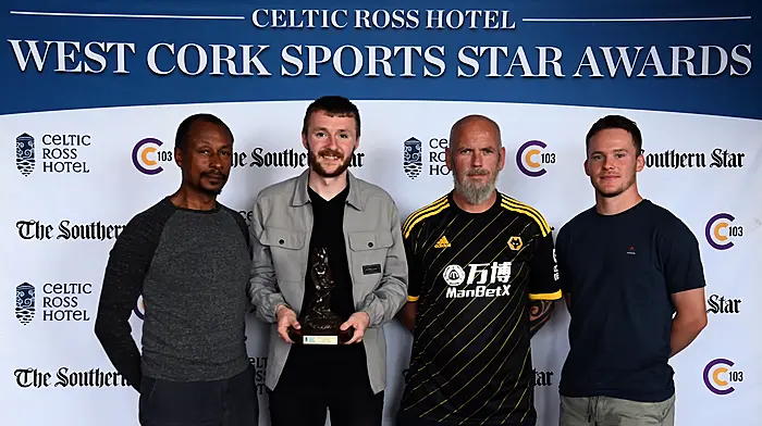 Chris Collins shoots, scores and adds West Cork Sports Star award to his collection of accolades Image