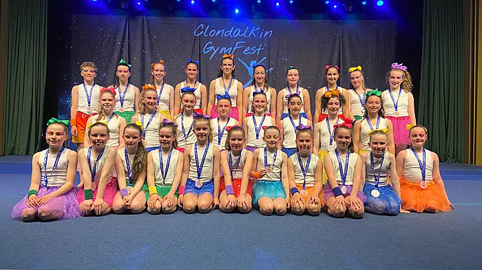 The Clonakilty Gymnastics team at the Clondalkin Gymfest Display competition.
