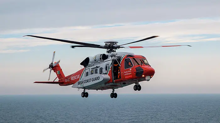 Gardaí have tasked Valentia coastguard to deploy a helicopter to aid the search of missing person Image