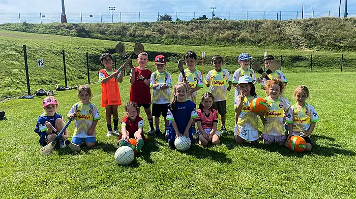 Some of the boys and girls participating in the Bandon GAA Cúl Camp this week.