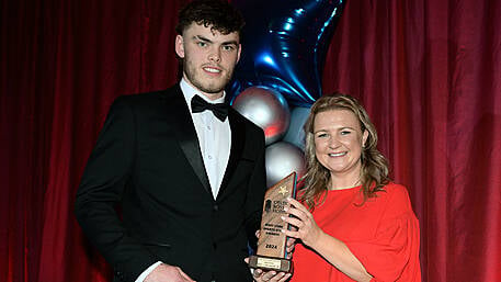 Champ Oran Brady holds the bragging rights after winning 2024 Paudie Palmer Youth Award Image