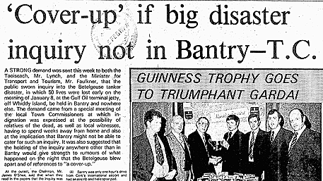 On This Day In... 1979: 'Cover-up' if Whiddy disaster inquiry not in Bantry - T.C Image