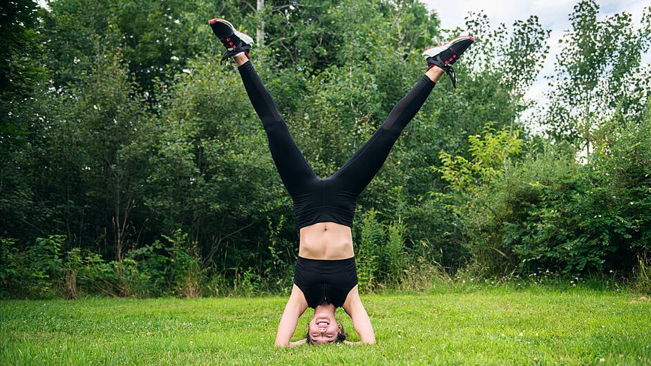 Head stands and mastering bread slicing machine – not the usual bucket list items! Image