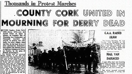 On This Day In...1972: County Cork united in mourning for Derry dead Image