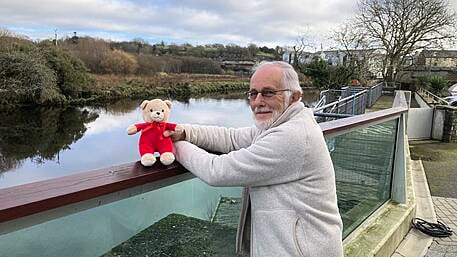 Liam ready to take the big leap for little teddy bears! Image