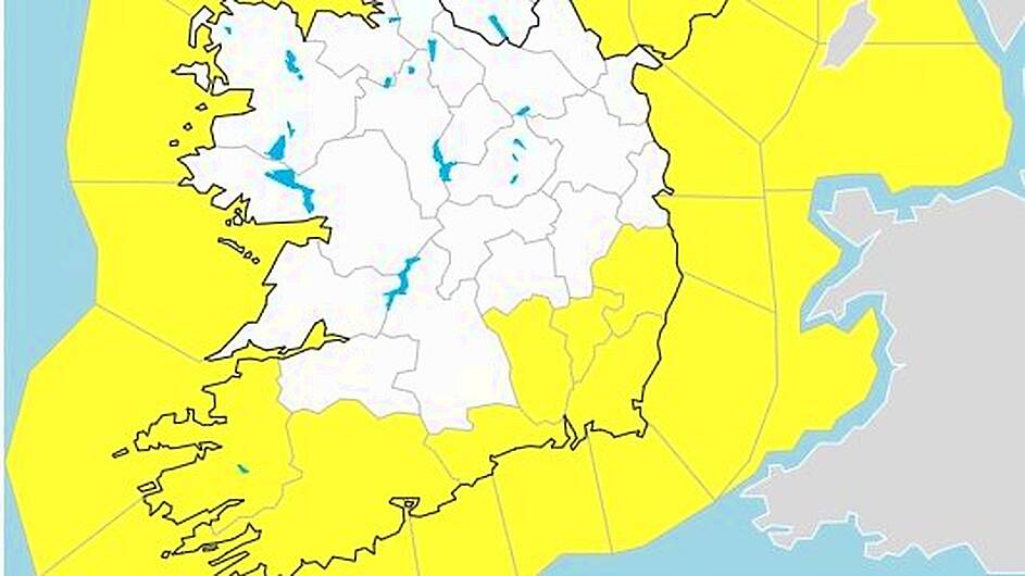 Weekend weather warning issued for West Cork Image