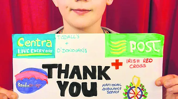 Keelan’s poster was an egg-cellent show of gratitude! Image