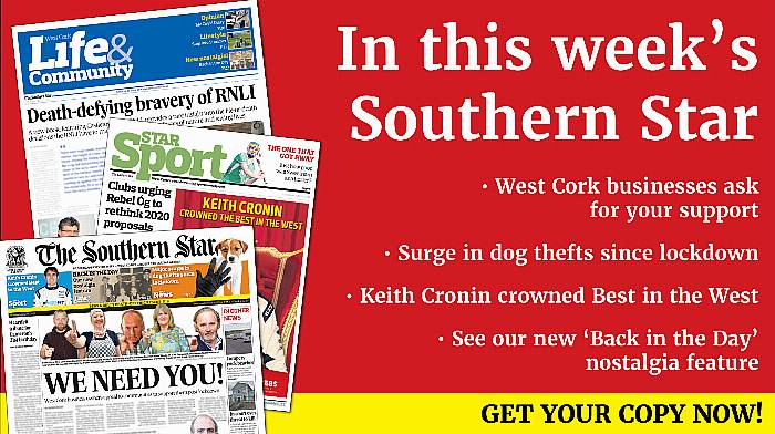 West Cork business owners ask for your support; A heartfelt tribute for Cameron’s 21st birthday; Communities unite to remember Air India victims; Residents fearful as campers crowd out local beaches; Clonakilty set to get a jungle jacks!; Back in the Day new nostalgia feature; West Cork Garden Trail offers spectacular colour; Farmers welcome programme for government, but with some concerns; New book about RNLI; Keith Cronin is Best in the West; Rebel Óg urged to rethink 2020 proposals; Interview with Kinsale’s Caoimhe O’Callaghan¯ Image