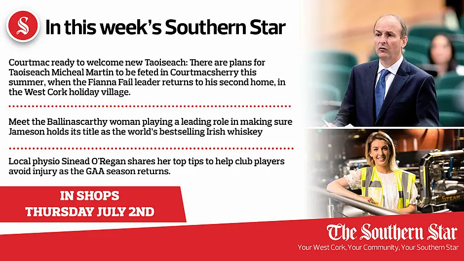 In this week's Southern Star: Courtmac ready to welcome new Taoiseach; Local physio Sinead O'Regan shares her top tips to help club players avoid injury as the GAA season returns. Image
