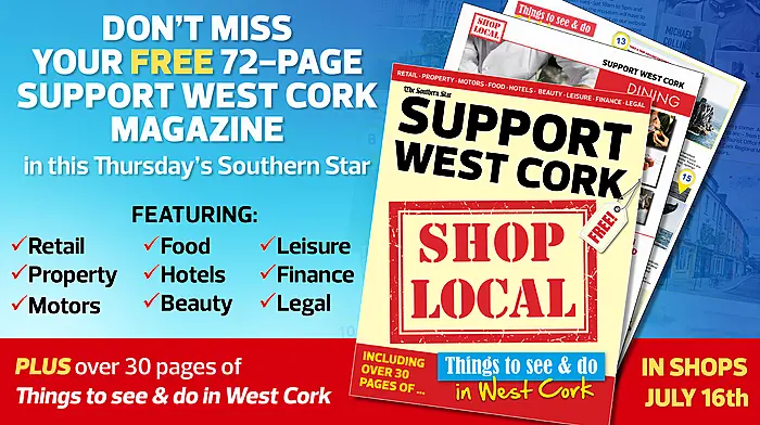 Don't miss your FREE 72-page Support West Cork magazine in this week's Southern Star Image