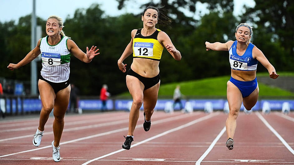 Phil Healy targets sprint double after capturing 100m national title Image