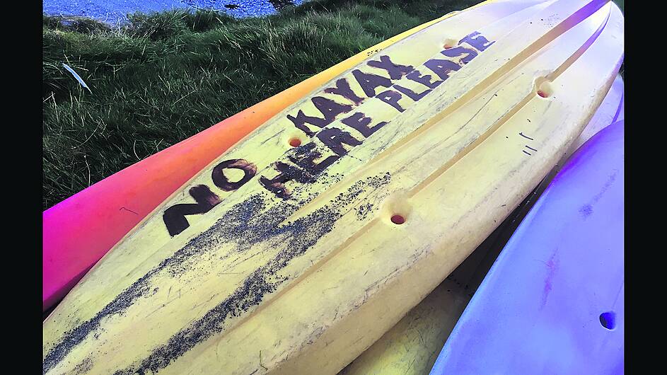 Vandals leave their mark on kayak and paddleboards Image