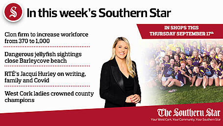 In this week's Southern Star: Clon firm to increase workforce, Dangerous jellyfish sightings close to Barleycove & West Cork ladies crowned county champions Image