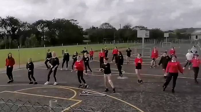 WATCH: Knockskeagh National School students perform Covid-inspired song Image