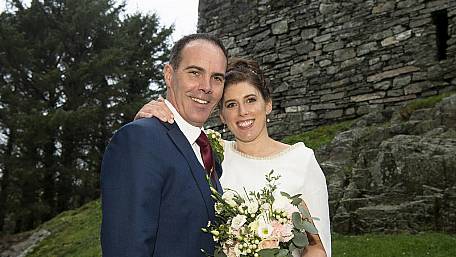 Christmas-themed ceremony as Declan and Catherine tie the knot Image