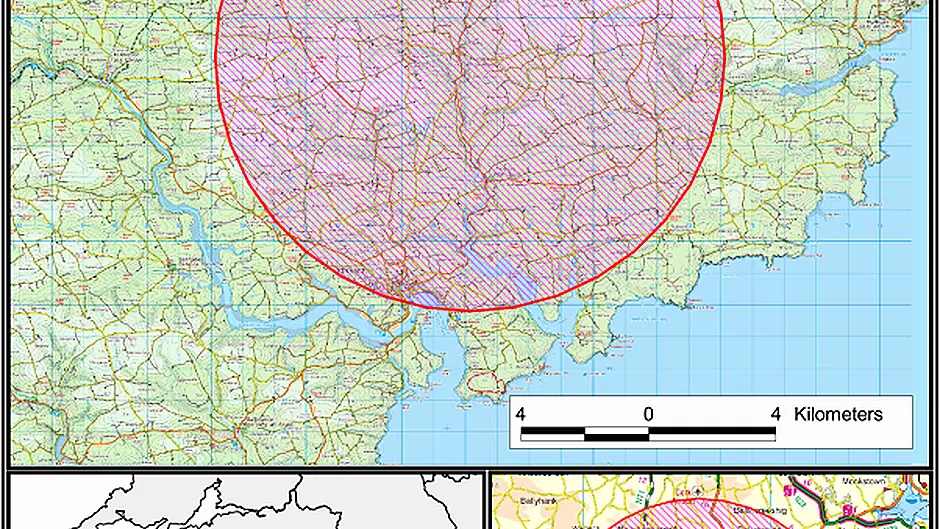 Belgooly to Carrigaline named a risk zone for animal virus Image