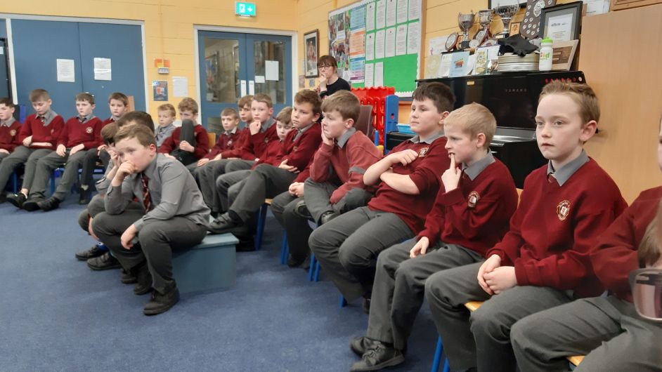 Union Hall’s Brendan tells Skibbereen pupils about life before plastic Image