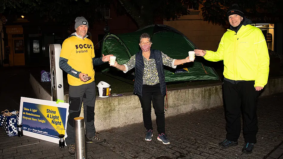 Brothers sleep out on street to highlight homelessness Image
