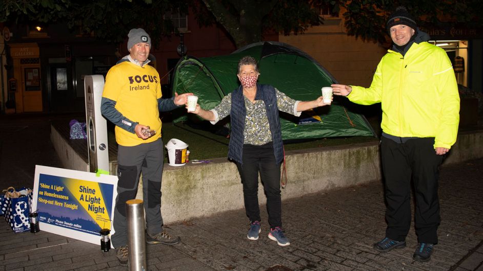 Brothers sleep out on street to highlight homelessness Image