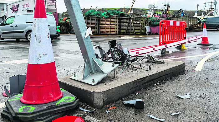 Pier barrier accidentally damaged Image