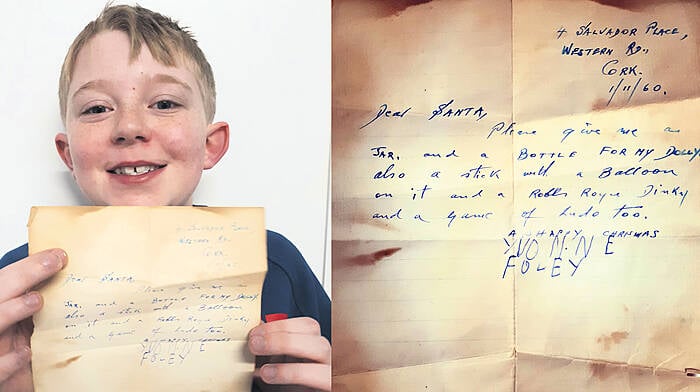 Bright spark Ryan finds scorched 60-year-old ‘Dear Santa’ letter Image