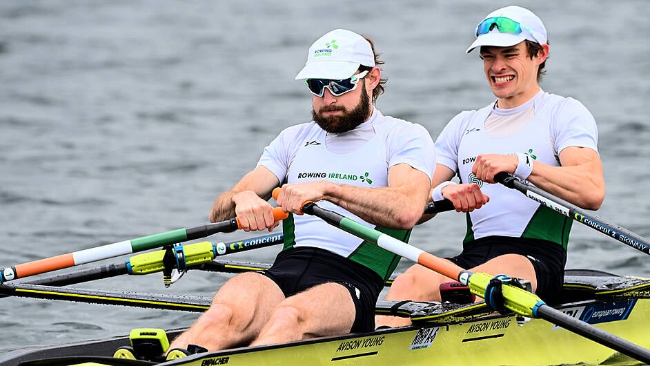 Paul O'Donovan, Fintan McCarthy and Aoife Casey all advance to A finals at European Rowing Championships Image