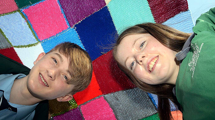 Pupils’ rugs for residents are a knit hit Image