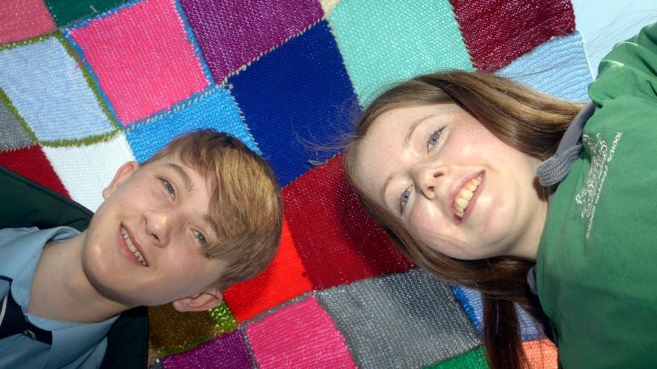 Pupils’ rugs for residents are a knit hit Image