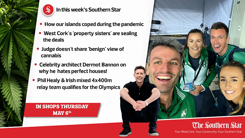 In this week's Southern Star: How our islands coped during the pandemic, judge doesn't share 'benign' view of cannabis & Dermot Bannon on why he hates perfect houses! Image