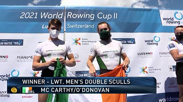 Gold again as Paul O'Donovan and Fintan McCarthy dominate the world of the lightweight men’s double Image