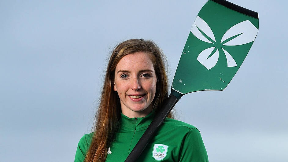 Skibbereen Olympian Emily Hegarty accepts her Celtic Ross Hotel West Cork Sports Star monthly award in Italy! Image