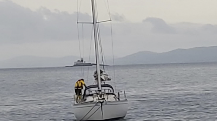 Castletownbere RNLI lifeboat assists injured lone yachtsman Image