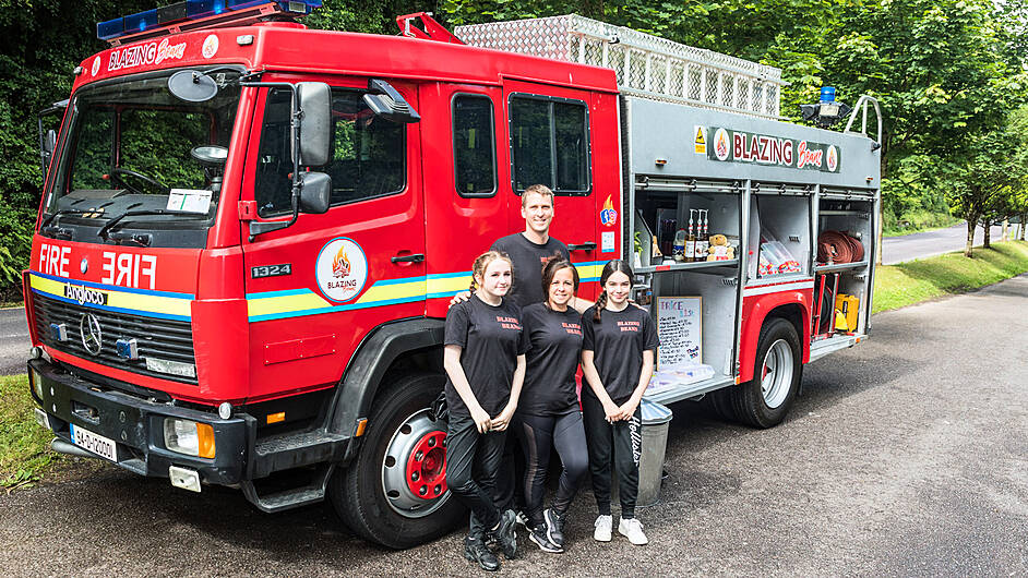 What the blazes! Converted fire truck is a hot hit as coffee dock Image